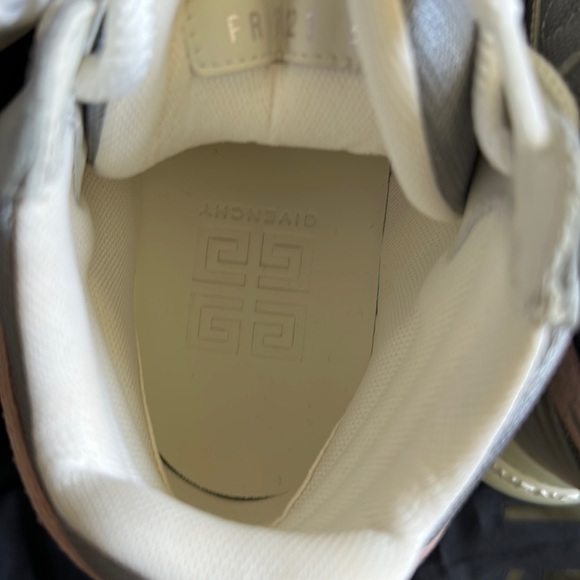 💫 NEW! GIVENCHY GIV 1 Mesh Metallic Clear-Sole High Top Sneakers 💫 - Picture 11 of 17